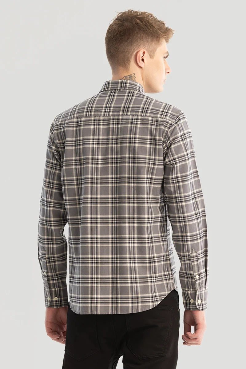 Grey Checks Oxford Shirt