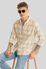 Prism Beige Checks Shirt