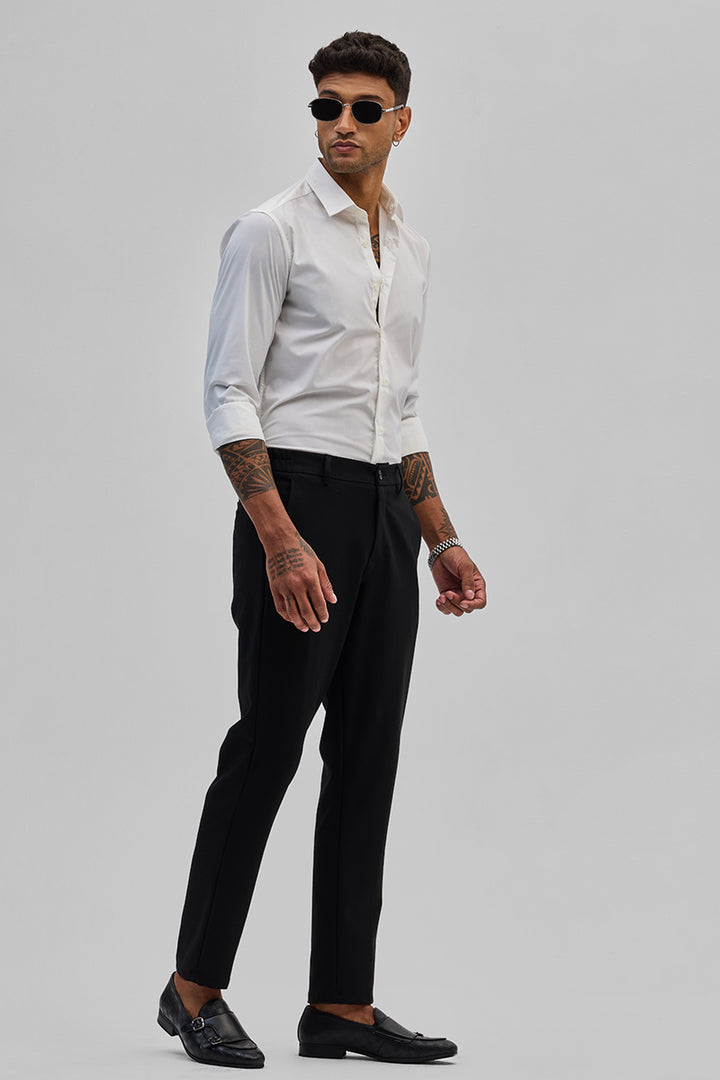 White Slim Fit Stretch Shirt