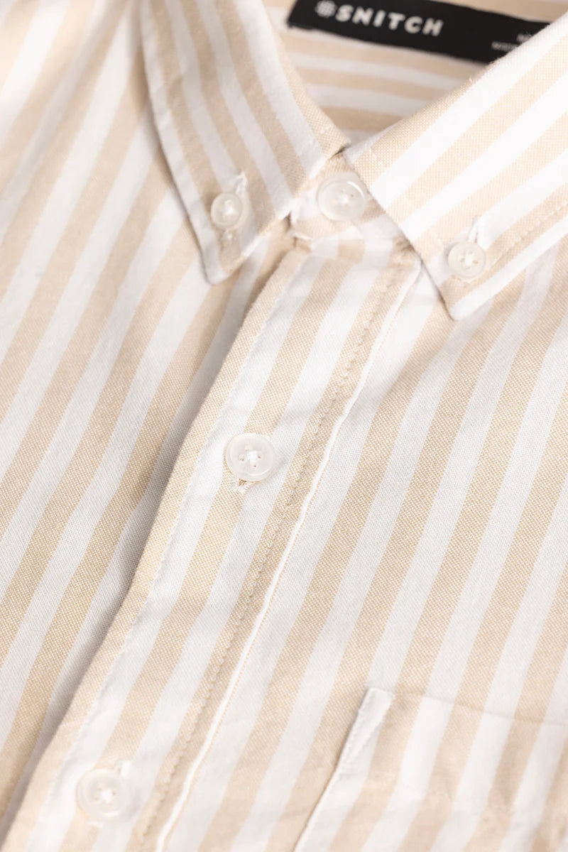 Beige Oxford Stripes shirt