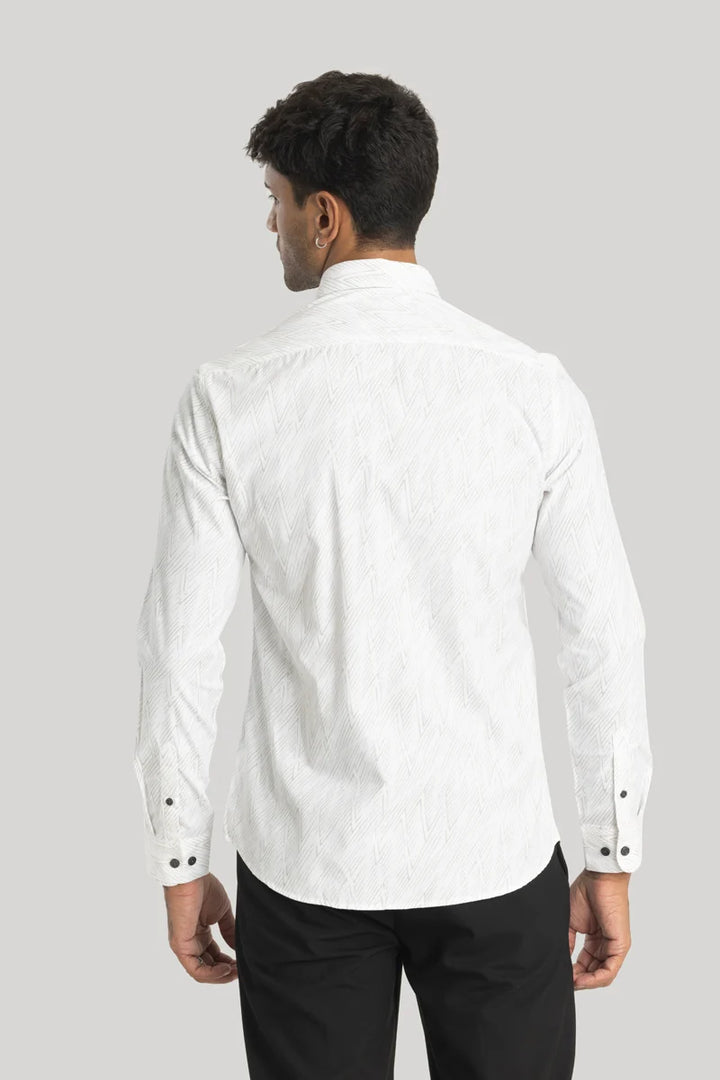 Mauro Off White Geometric Shirt