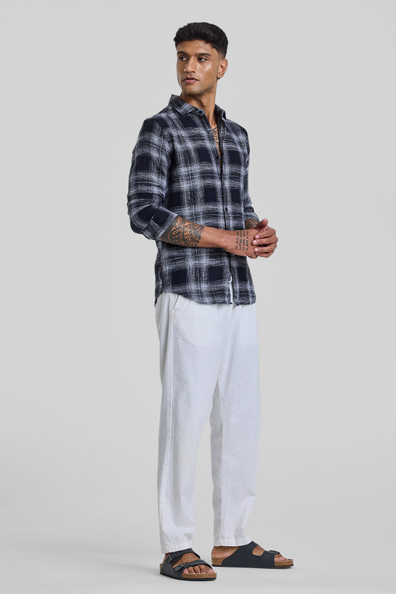 Black Checks Slim Fit Shirt