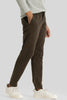 Odyssey Dark Brown Plain Slim Fit Trousers