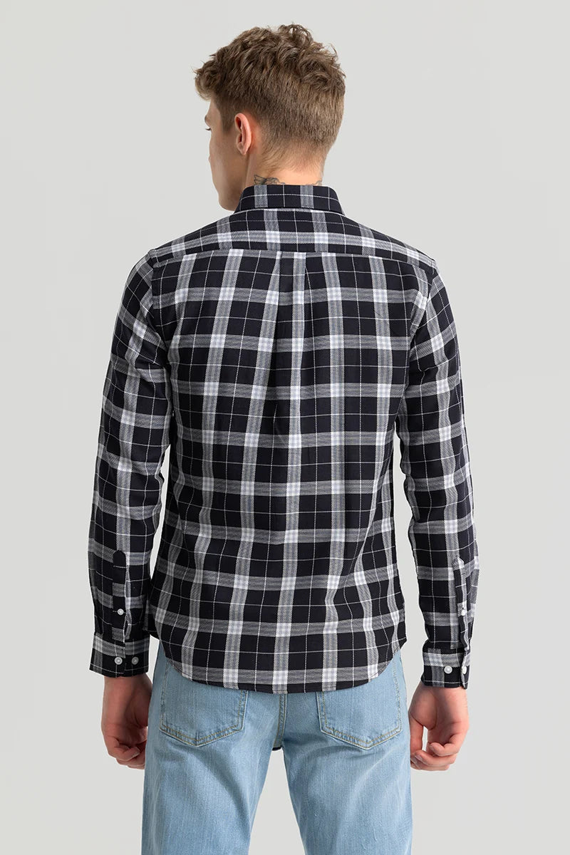 Fleur Black Checks Shirts