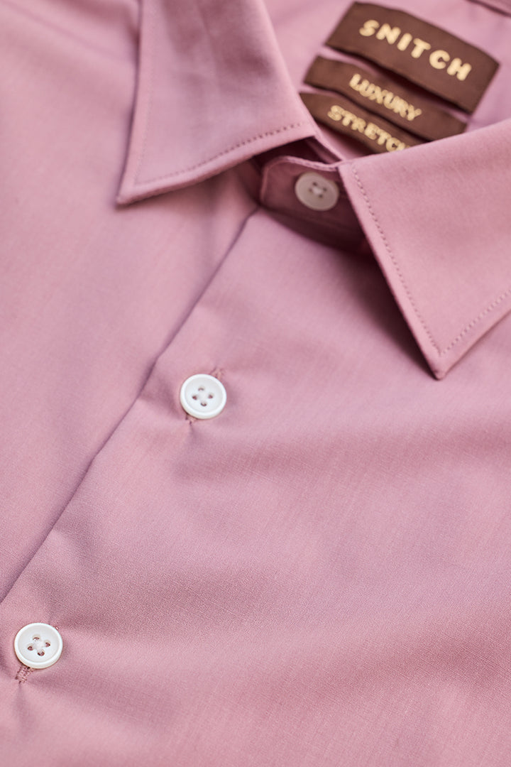 Light Pink Slim Fit Stretch Shirt