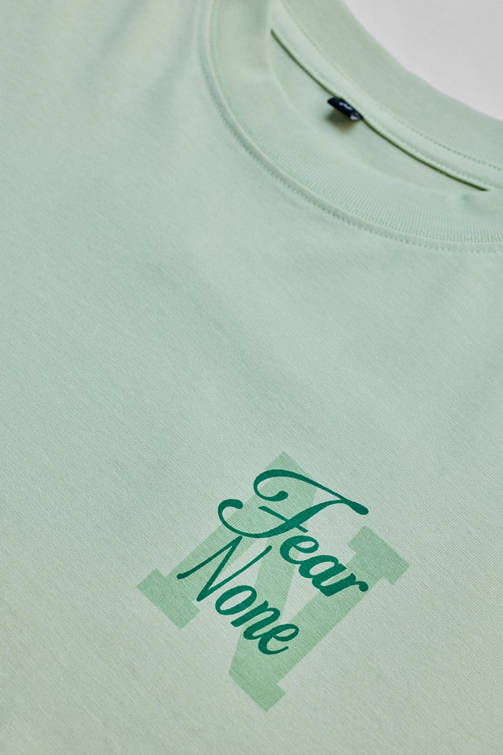 Fear None Light Green Oversized T-Shirt