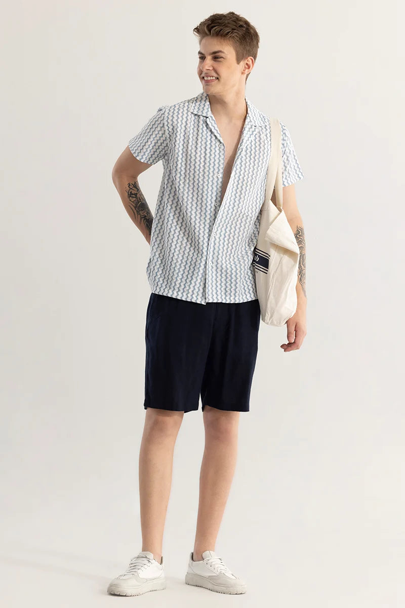 Zigovenue Blue Striped Shirt