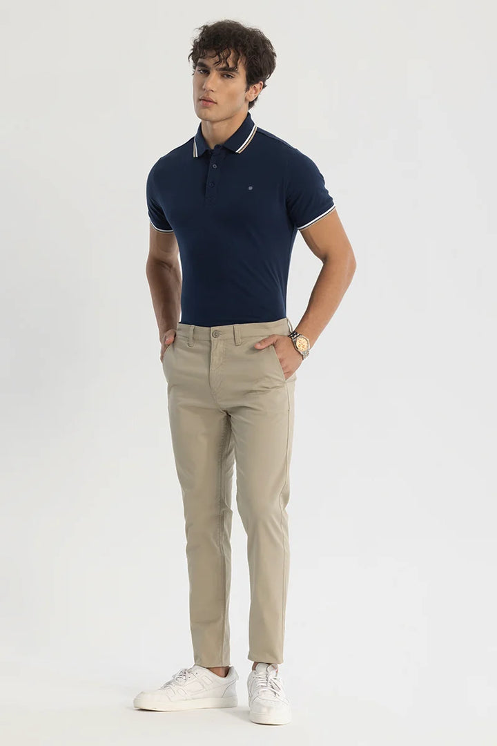 Beige Slim Fit Chinos