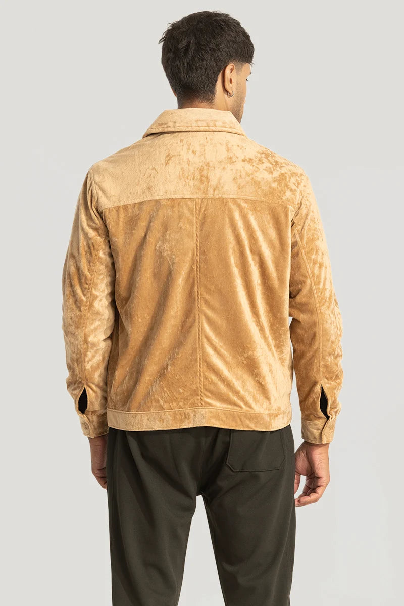 Light Brown Velvet Jacket