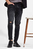 Charcoal Grey Distressed Skinny Fit Jeans