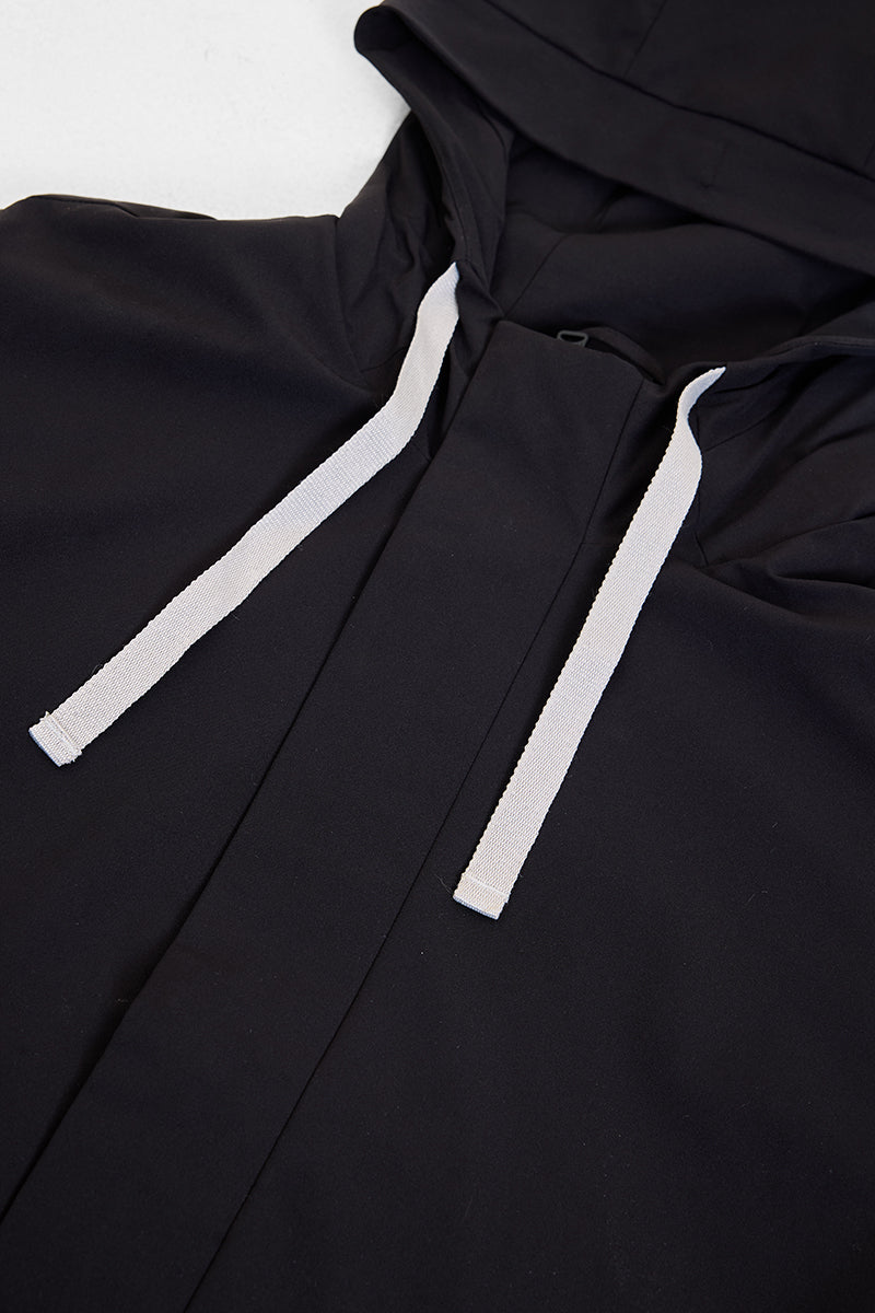 Black Reflective Relaxed Fit Jacket