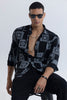 Pixel Paisley Black Shirt