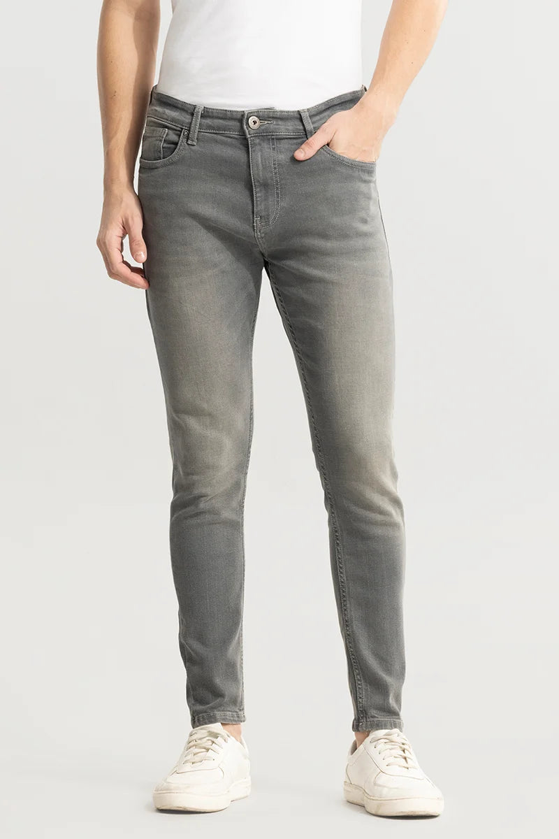 Ashen Light Grey Skinny Jeans