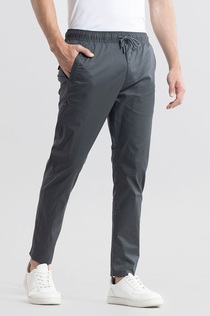 Buy Men's Strider Anchor Grey Jogger Online | SNITCH