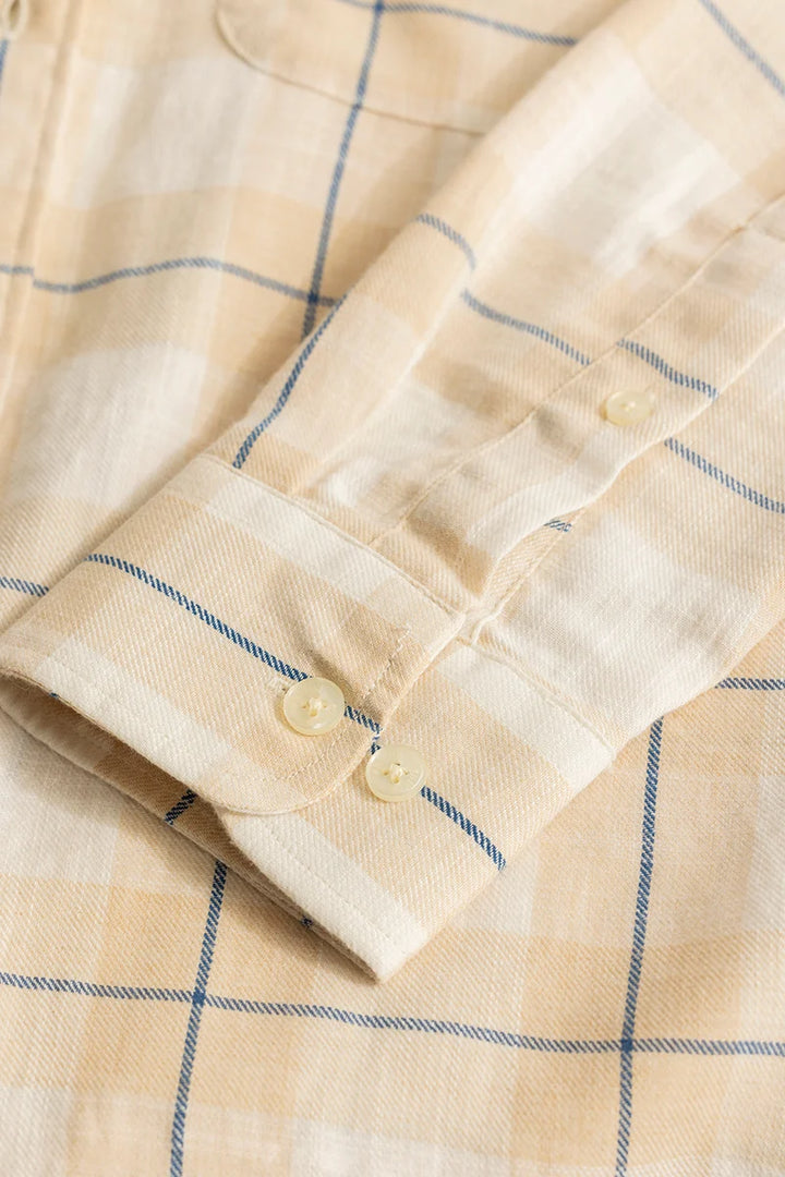 Prism Beige Checks Shirt