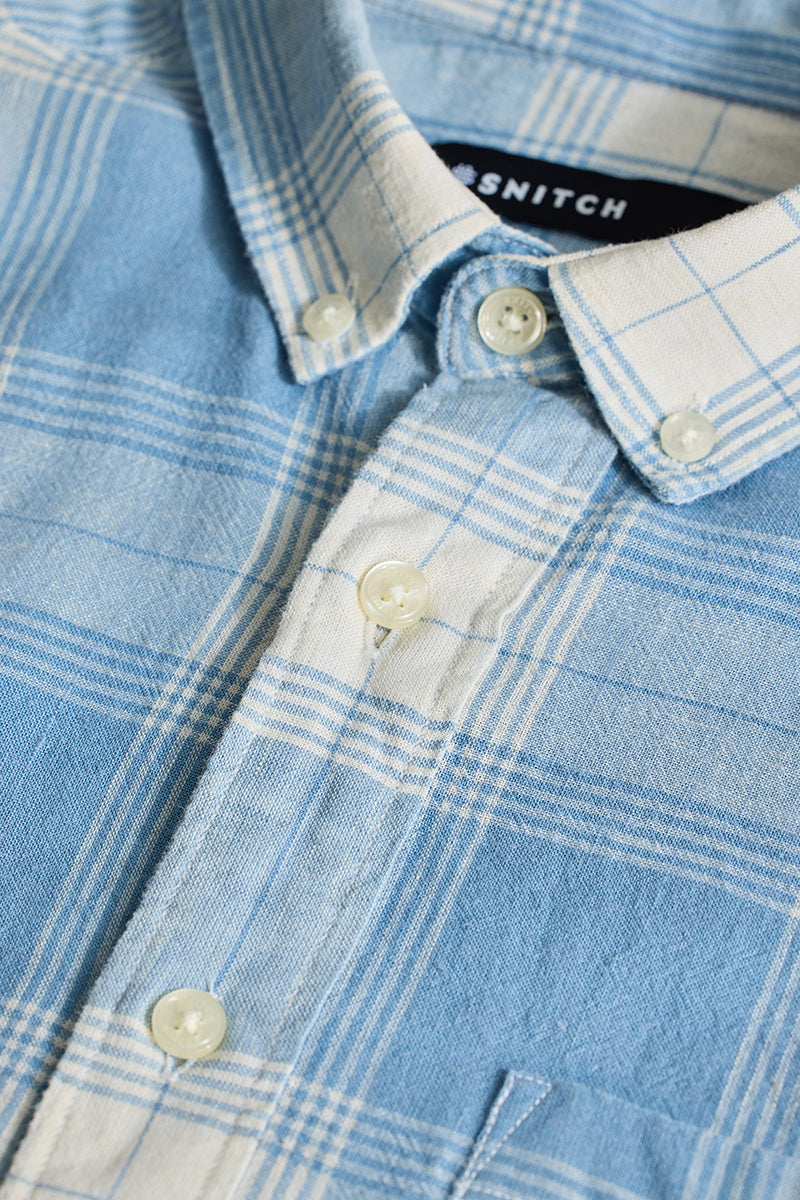 Blue Checks Linen Shirt