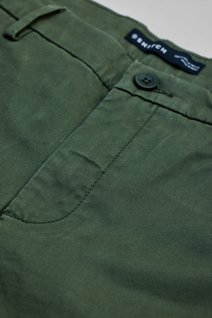 Olive Slim Fit Trousers