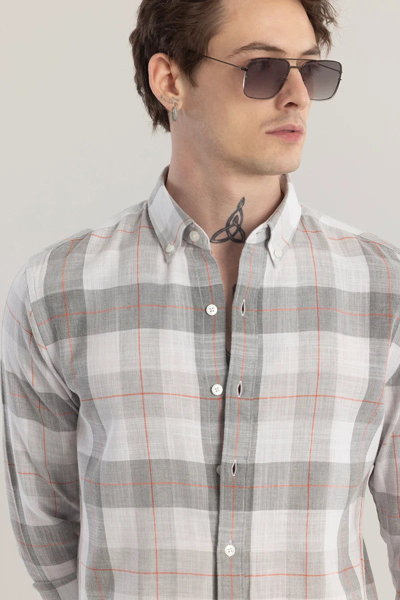 Plaidify Grey Checkered Shirt