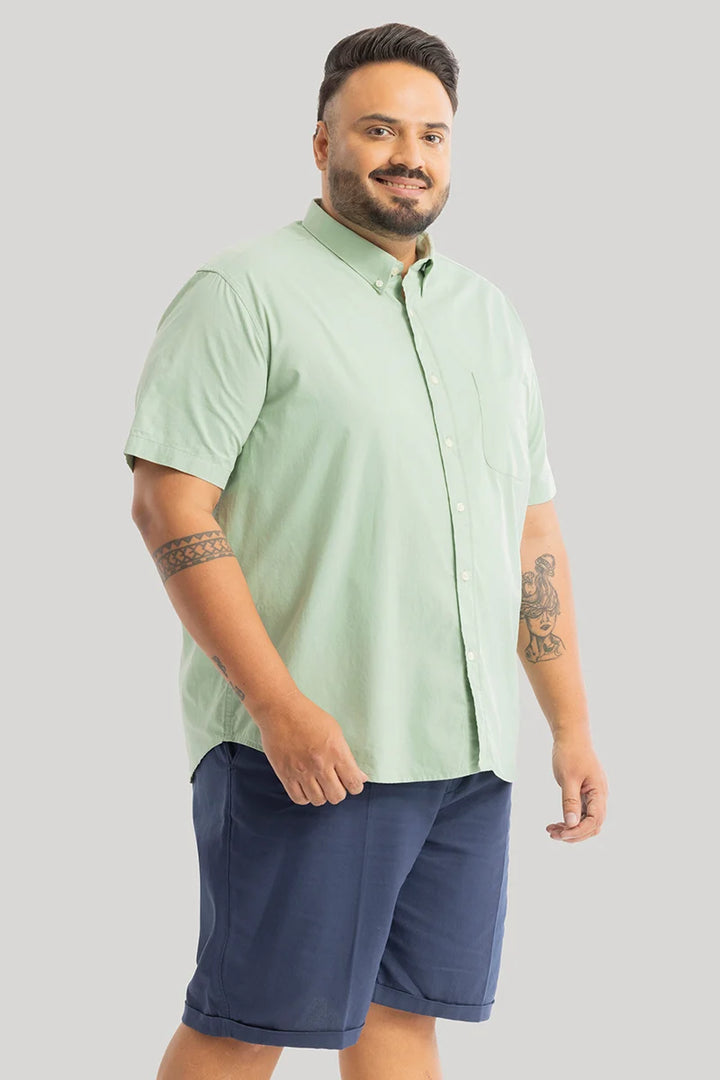 Downtown Mint Oxford Plus Size Shirt