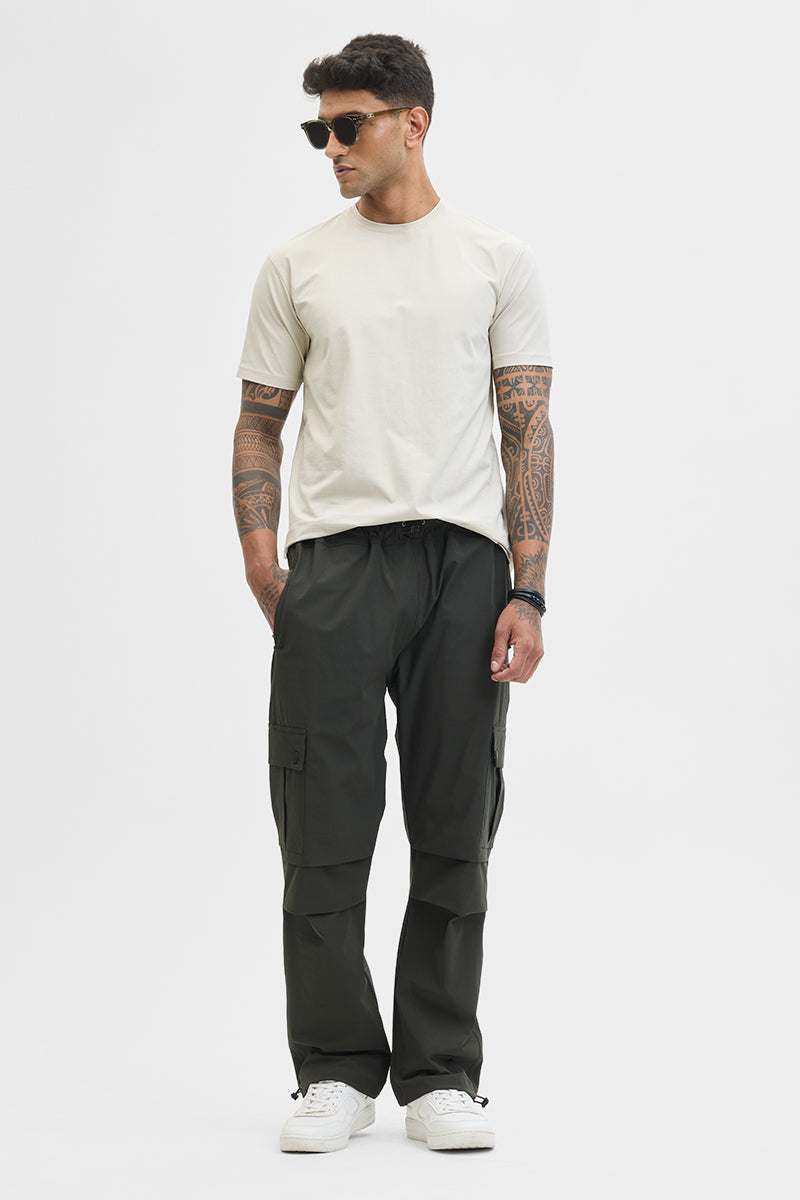 Dark Green Relaxed Fit Cargo