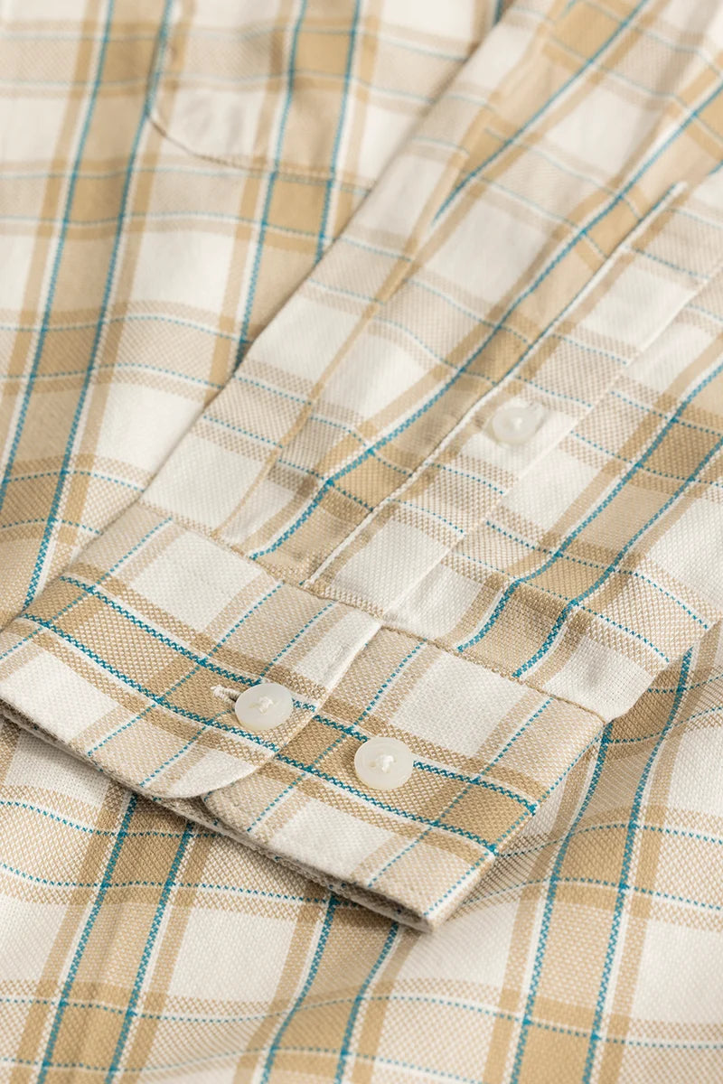 Mathieu Beige Checks Shirt