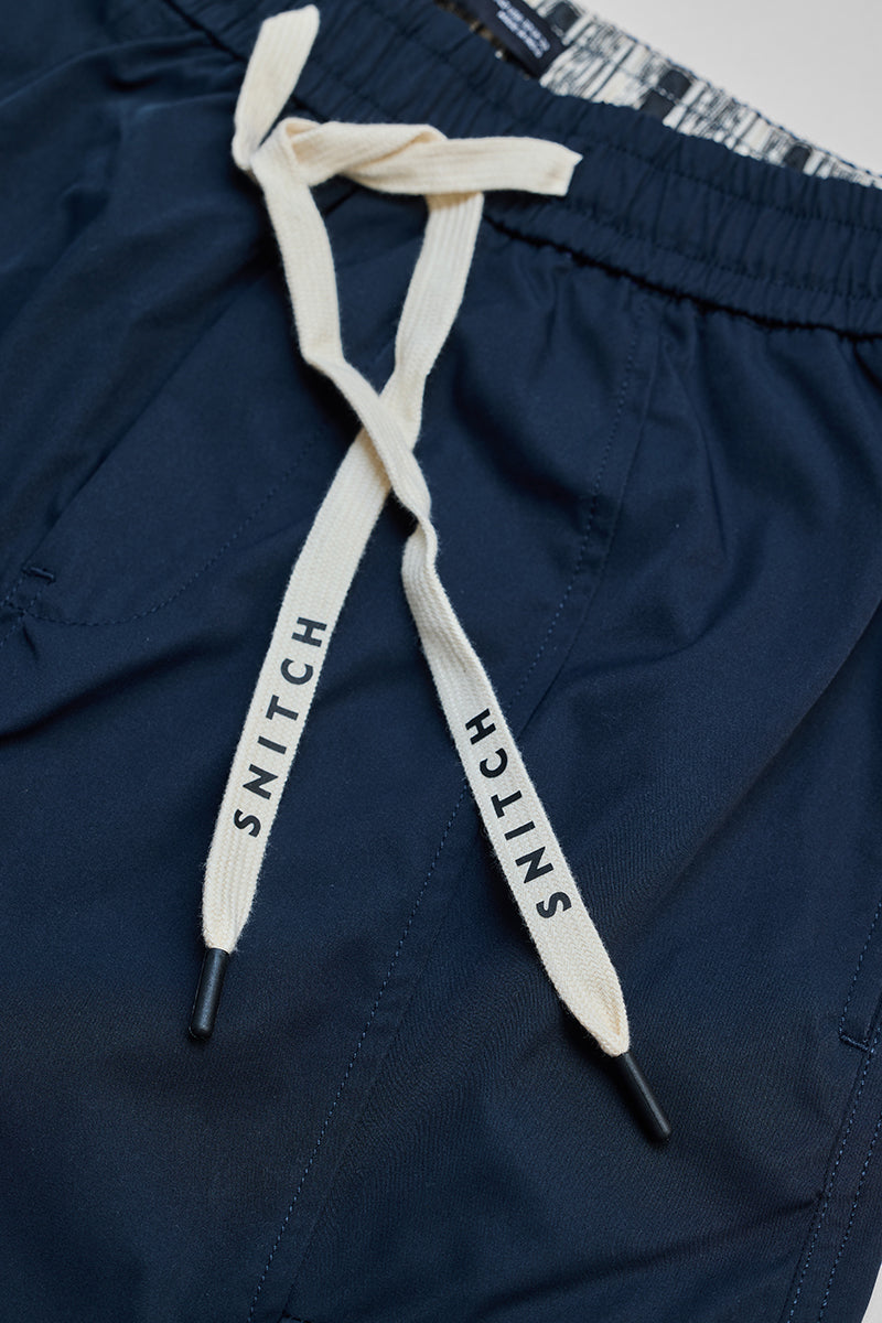 Navy 5 Pockets Slim Fit Joggers