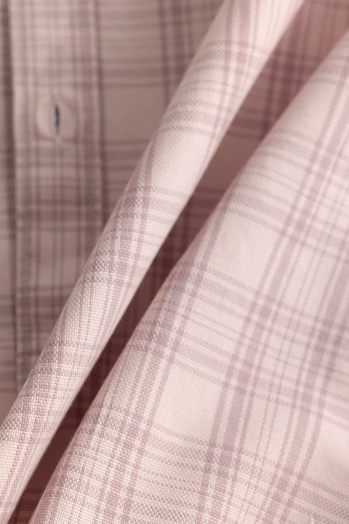 Kjell Light Pink Checks Shirts