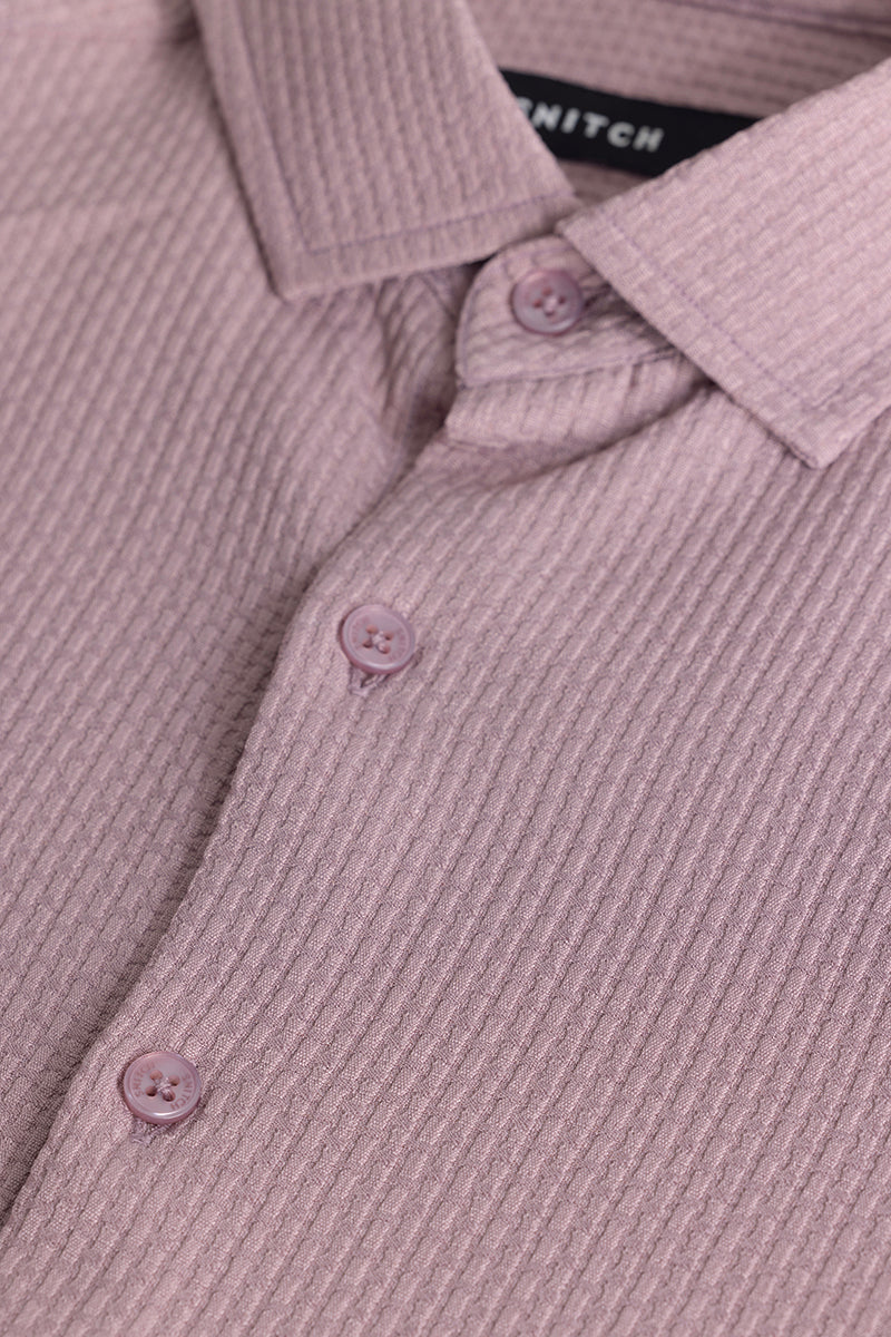 Mauve Slim Fit Textured Shirt