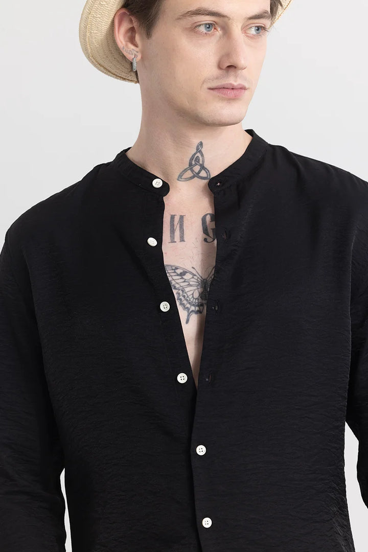 CharmShirt Plain Black Shirt