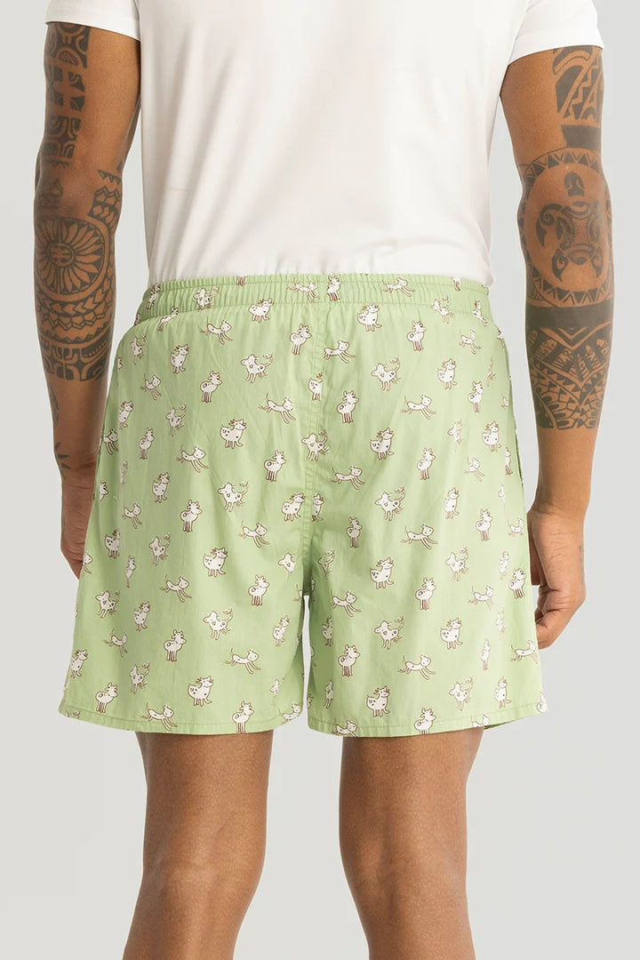 Maria Light Green Printed Boxers