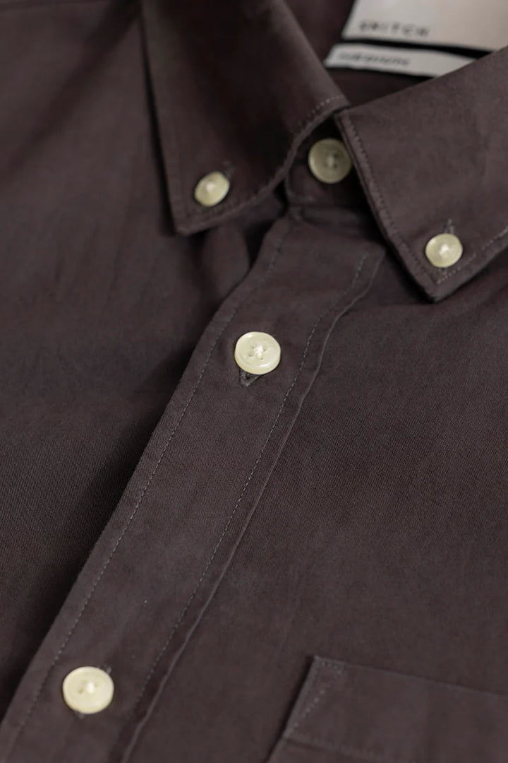 Dark Brown Oxford Shirt