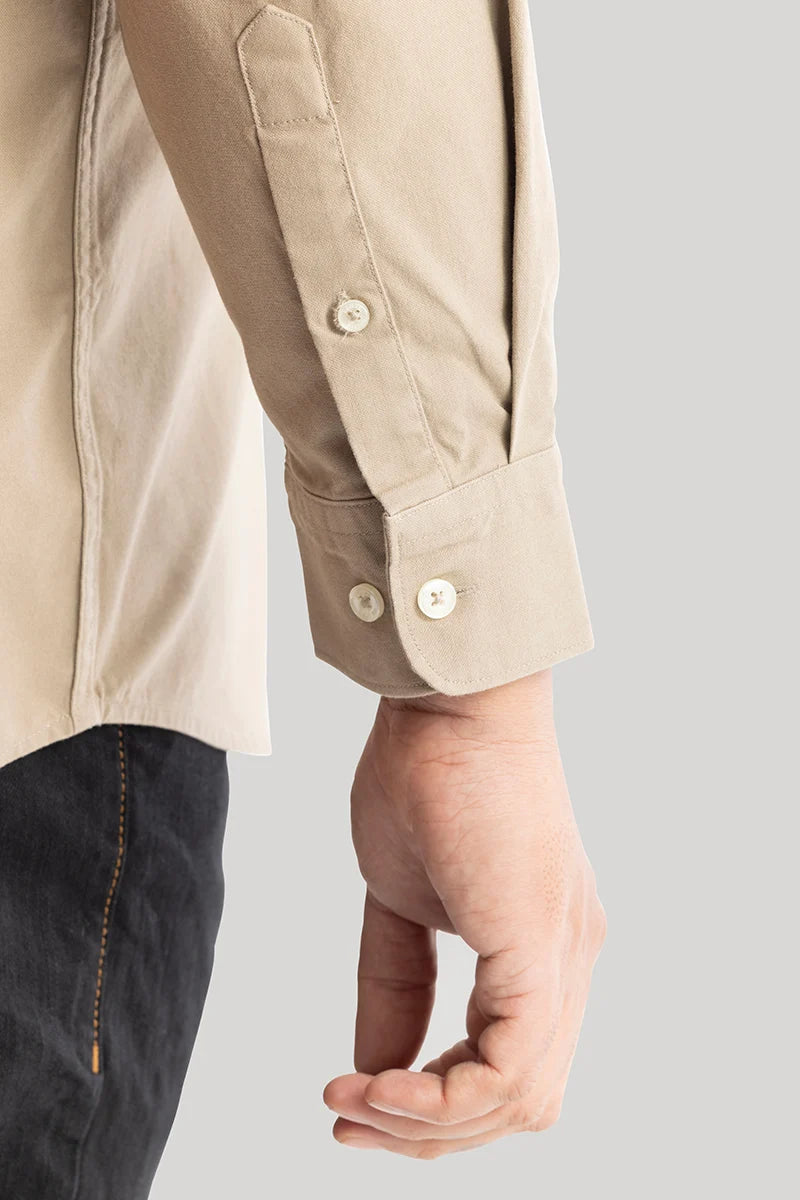 Lucia Beige Plain Shirts