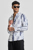 Blue Abstract Slim Fit Shirt