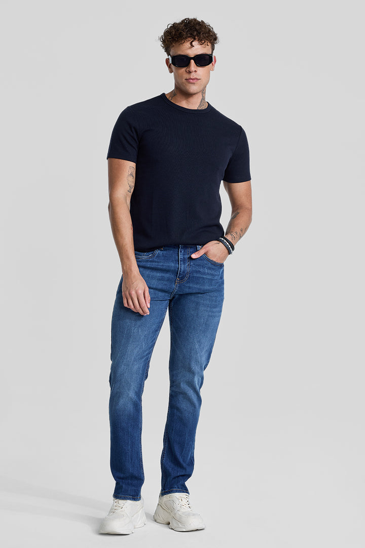 Blue Tapered Fit Jeans