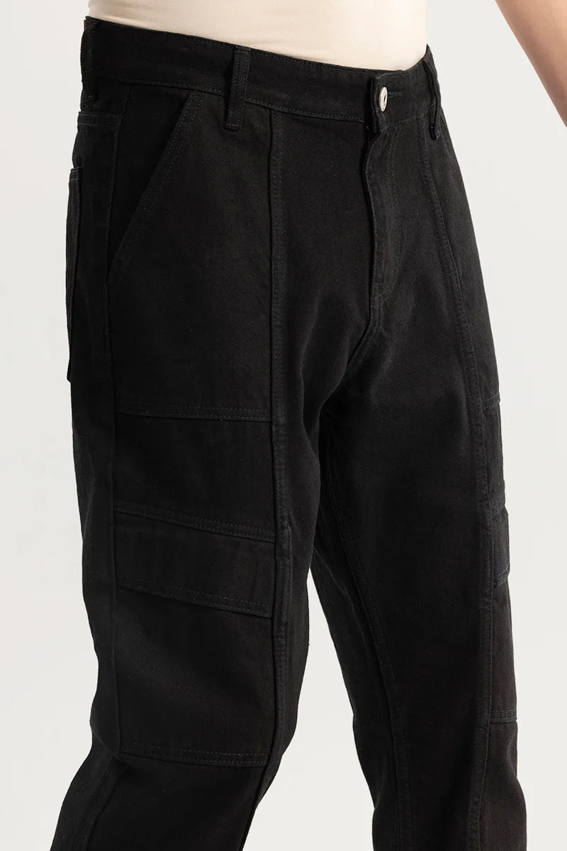 Cargotic Black Baggy Fit Jeans