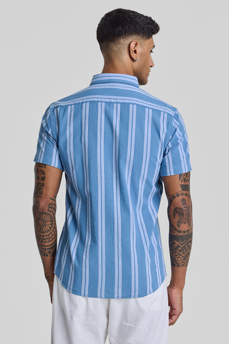 Blue Stripes Linen Shirt