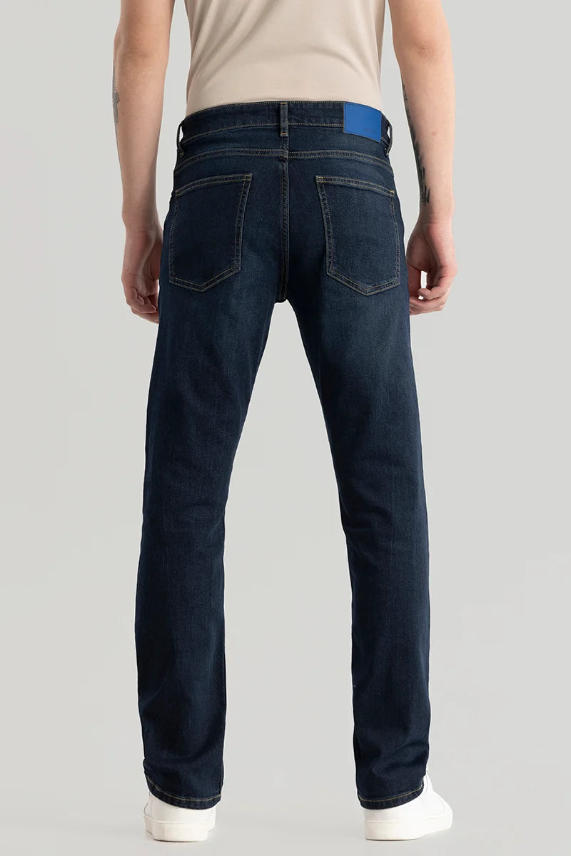 Kari Dark Blue Straight Fit Jeans