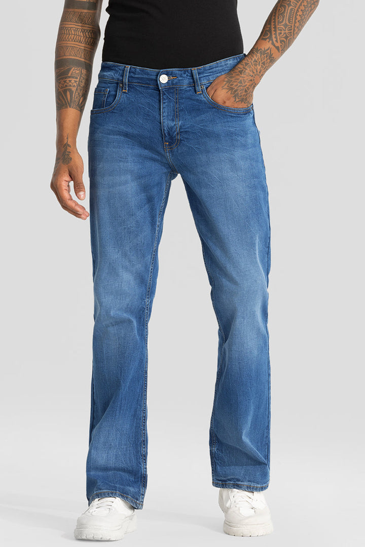 Blue Bootcut Jeans