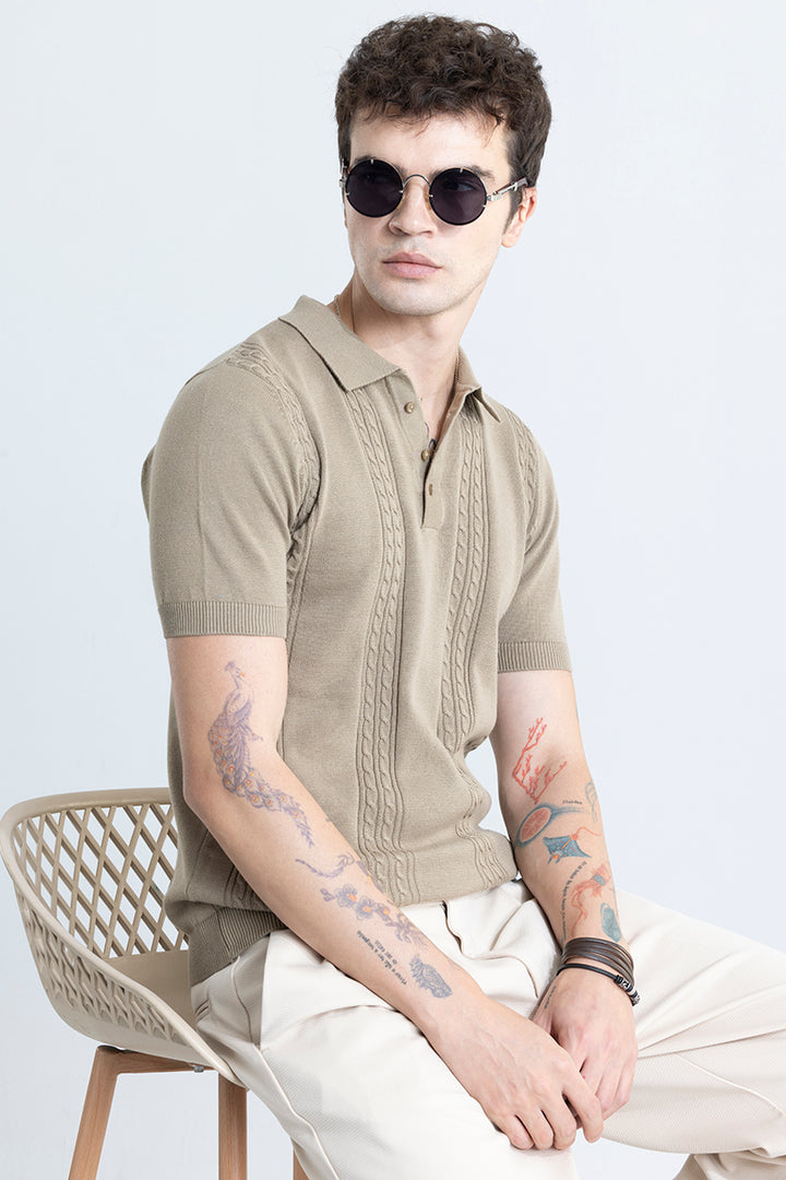 Infiniteknit Brown Polo T-Shirt