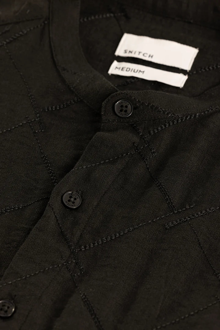 Giovanni Black Embroidered Shirt