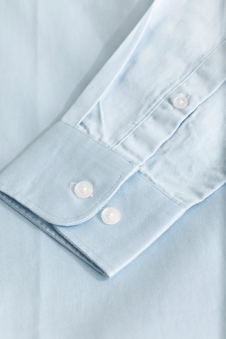 Light Blue Solid Oxford Shirt