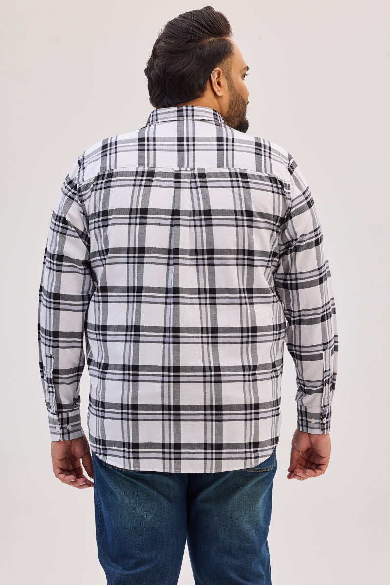 White Checks Regular Fit Shirt