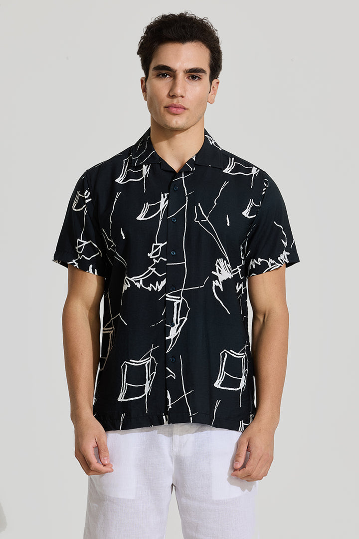 Black Cuban Abstract Shirt