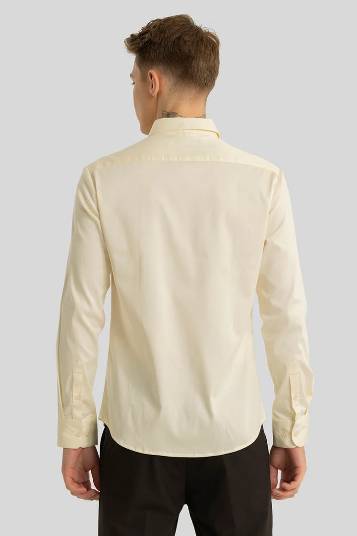 Etnni Cream Plain Stitchless Shirt