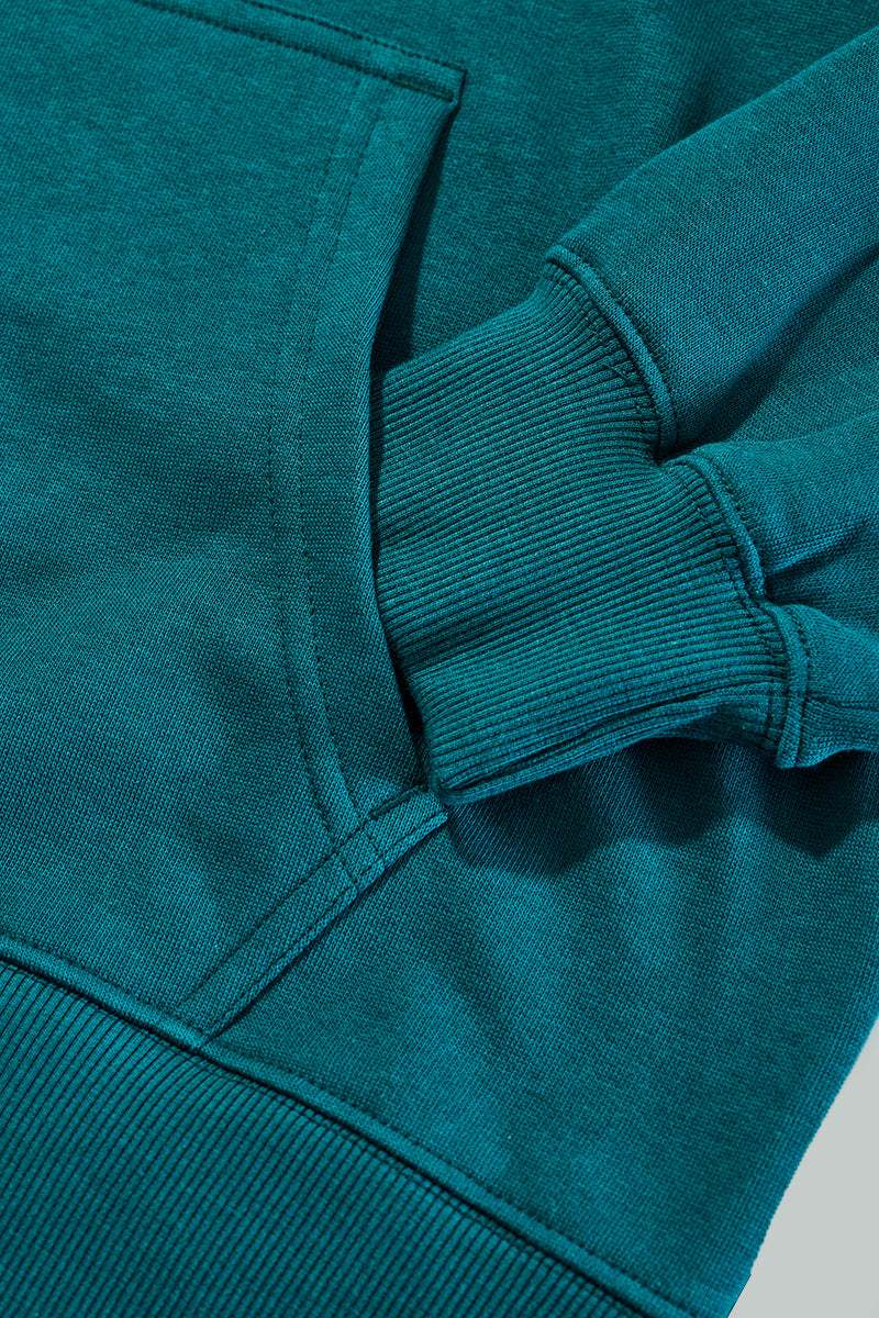 Core Lab Teal Solid Hoodie