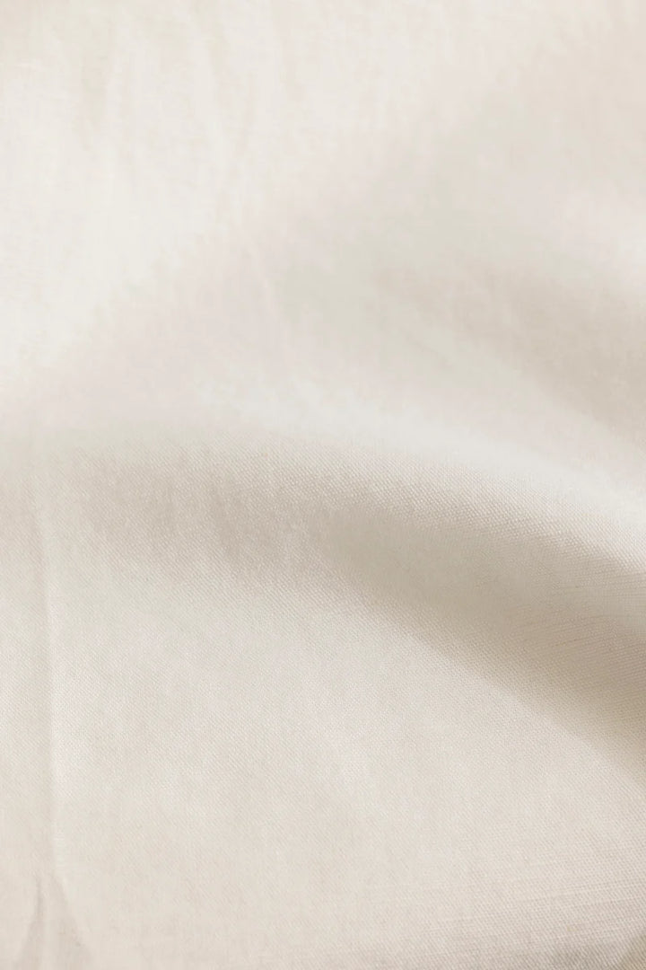 Claudio Off White Plain Linen Shirt