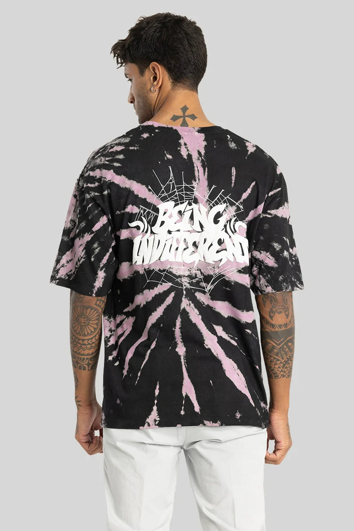 Guglielmo Black Tie & Dye Oversized Fit T-Shirt