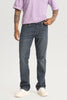 Greyish Blue Plain Straight Fit Jeans