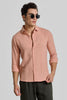 Peach Self-Striped Shirt