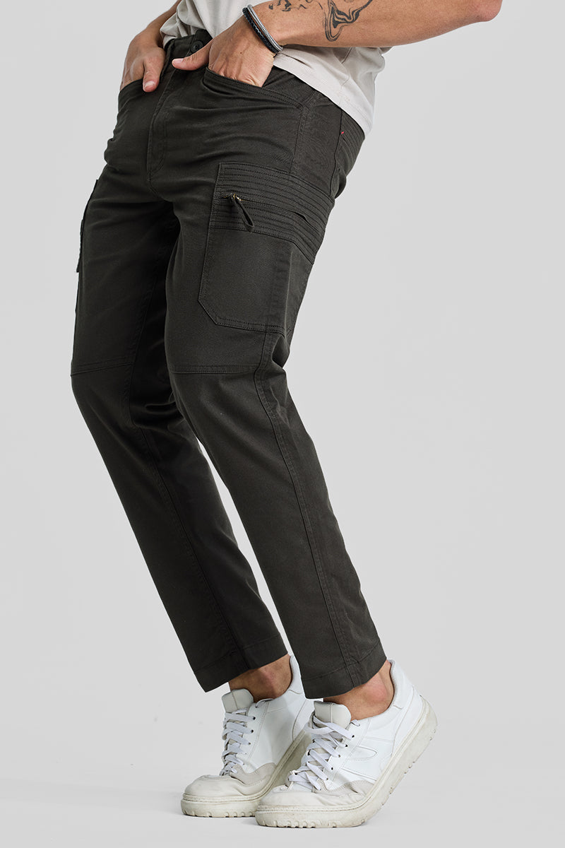 Olive Slim Fit Cargo Pants